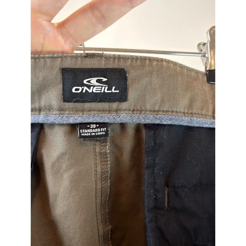 O'Neill Chino Pants Mens 38 Olive Green Standard Fit Stretch Twill Trousers